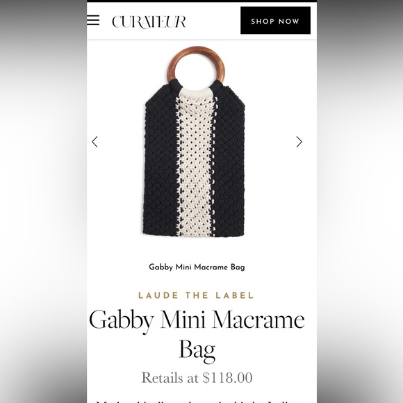 LAUDE THE LABEL Gabby Mini Macrame Bag - Picture 2 of 8